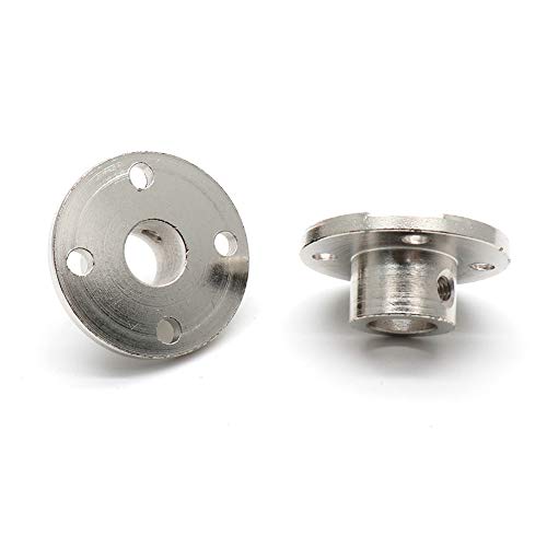 TOUHIA 10mm Rigid Flange Coupling Motor Guide Shaft Coupler Motor Connector Metal Axis Bearing Fittings DIY Parts(2Pcs)