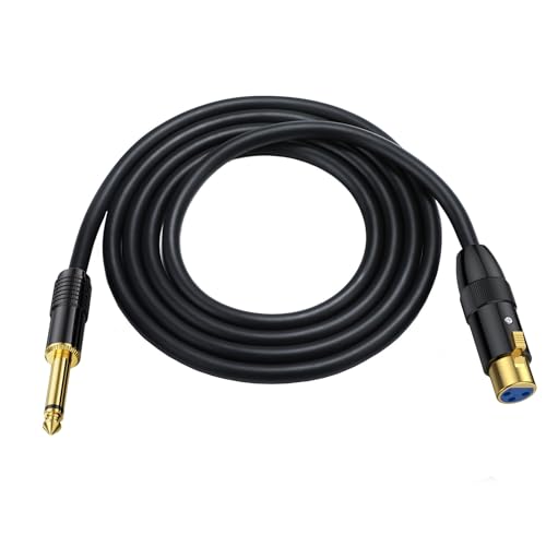Câble XLR vers 1/4 Jack 6,35mm mâle femelle 1,5m pour microphone