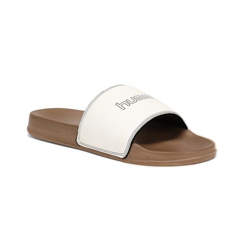 Image of hummel CLASSIC MEN SLIDERS Comfortable Cushioned Sole Arch Support Durable Lightweight Flexible Trendy Style Flip flops and Slippers Slides for Men Daily use Chappal