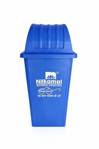 Image of Nilkamal Plastic Garbage Open-Top Waste Bin 60 L (Blue)