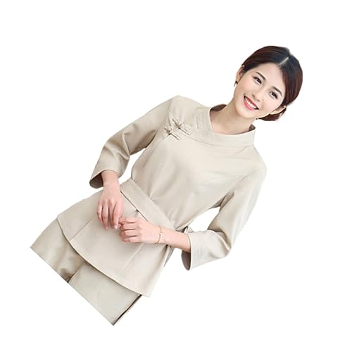 BESTYASH Mono de Técnico de Belleza para SPA Ropa de Trabajo de Belleza Traje de Salón de SPA para Teñir el Cabello