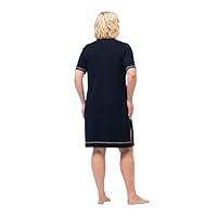 Ulla Popken Bigshirt Summer Delights 830083 Maglia Lunga da Notte, Nero, 50-52 Donna