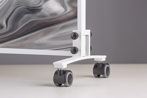 Könighaus Bild Infrarotheizung Standgerät - 1200 Watt - Energiesparend = wärmt innerhalb von 2 Minuten - mit Standfüßen & Thermostat - mobile Standheizung - Echter Hingucker mit Motiv: Acrylmalerei