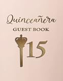  Libro de Firmas para Quinceañera Guest Book  Libro De Invitados Oro Rosa Quinceañera Scepter Wand Rose Gold Mis Quince Años 15th Birthday Party ...  Memory Keepsake Journal (Faux Foil Glitter)