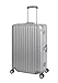 Produktbild Travelhouse London Koffer Silber L-75cm · Alu-Rahmen · Polykarbonat Hartschale · Trolley Reisekoffer Reisegepäck · 2X TSA Zahlenschloss · 4X Doppelräder · 360° Rollen · Vol. 108L