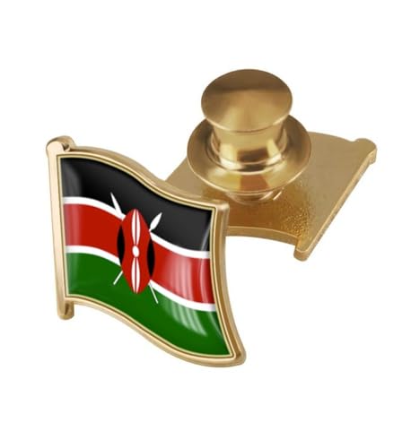Image of vmcoatdu Country Flag Backs Locking Pin Keepers Locking Clasp Pin Badge International Travel Brooch Metal Alloy Souvenir Pin 0.75x0.7 Inch Small Pin