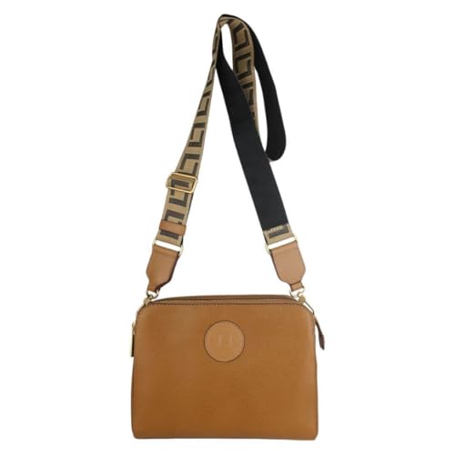 Bolsa Luz da Lua Bella Tiracolo Média Monograma Mocca