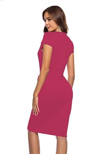Image of CEASIKERY Women's Business Retro Cocktail Pencil Wear to Work Office Casual Dress