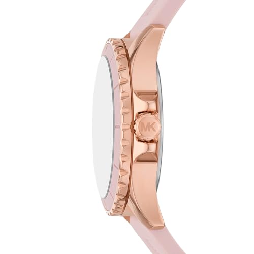 Image of Michael Kors Everest Pink Quartz Silicone Watch MK7536