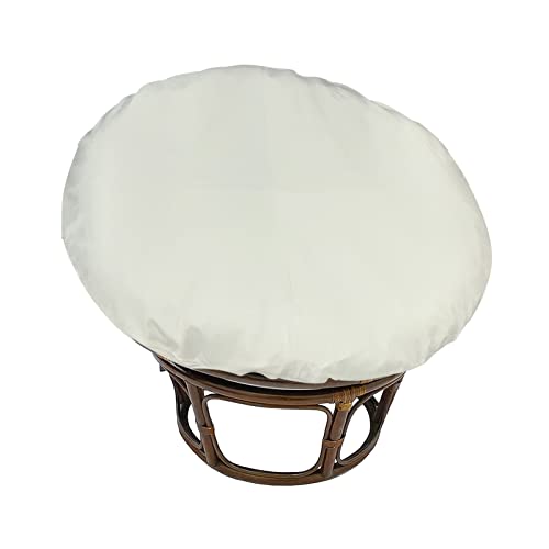 TDHLW Papasan Chair Cushion Covers Only,Swing Chair Cushion Replacement Covers, Round Egg Chair Cushion Covers Only, Internally Fixed Removable Zippered Papasan Cushion Cover,Off White,43 * 43in