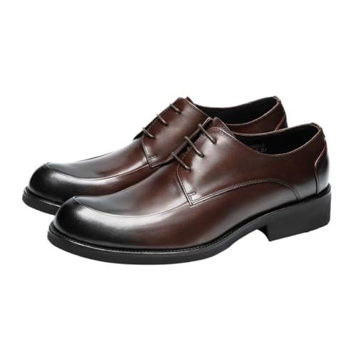 Men's Lace up Oxford Dress Shoes Genuine Leather Breathable Business Formal Comfortable Wide Size Oxfords for Office Wedding Work