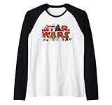 Star Wars Christmas Funny Toon Characters Holiday Logo Raglan