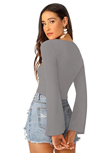 Image of AVINA Women Casual V-Neck Crop top