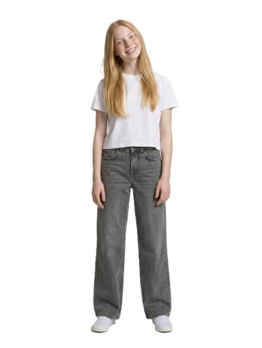 TOM TAILOR Mädchen Kinder Wide Leg Fit Jeans , 10219 - Used Mid Stone Grey Denim, 146 – Ansicht 4