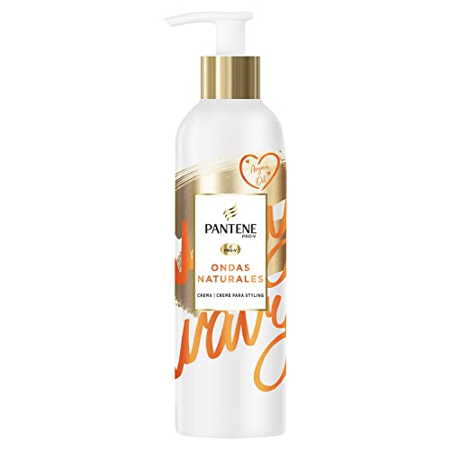 Pantene Pro-V Crema de Peinar Ondas con Movimiento Nutritiva y Protectora Frente Al Calor, con Aceite de Argán, 235 ml