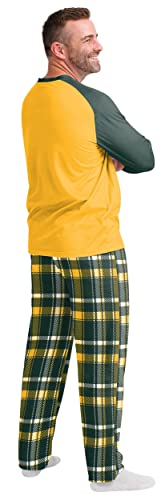 FOCO NFL Green Bay Packers Men's Pajama Shirt and Pants Lounge Set2