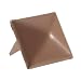 Produktbild 200pcs 12mm Pyramide Studs Rivet Spot Nickel für Punk Bag Belt Leathercraft Professionelle Mode Schön - Light Coffee