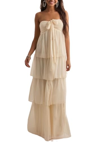 Image of Women Y2k Backless Long Dress Halter Tie Neck Maxi Dress Flowy Beach Sundress Summer Streetwear