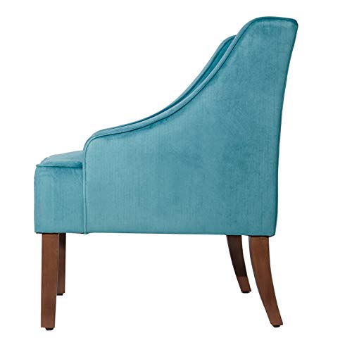 Homepop Swoop Arm Living-Room-Chairs, Velvet Teal #TOP5