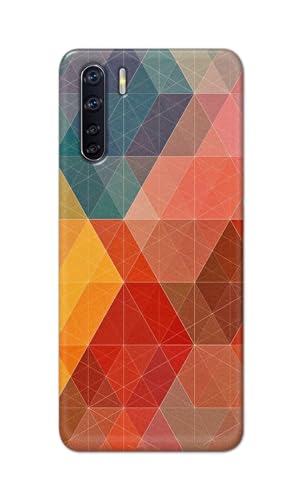 Image of Printed Hard Back Cover Case for Oppo F15 | Oppo F15s | Oppo A91 | Oppo Reno 3 4G Back Cover (Crumpled Design) -1111