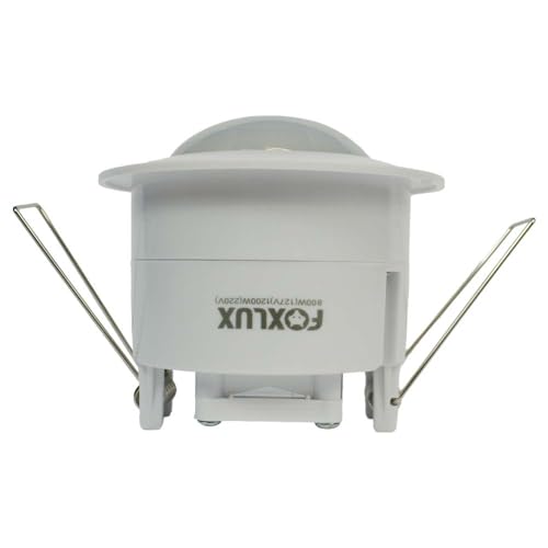Sensor Presença Teto Foxlux 360° Bivolt 6m Fotocélula Automação Iluminação Ajuste Tempo Sensibilidade