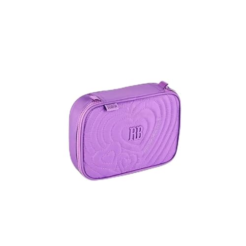 Estojo Rebecca Bombom para 36 Canetas, 22x16x6 cm, Material Soft com Matelassê, Feminino, Resistente (Rosa)