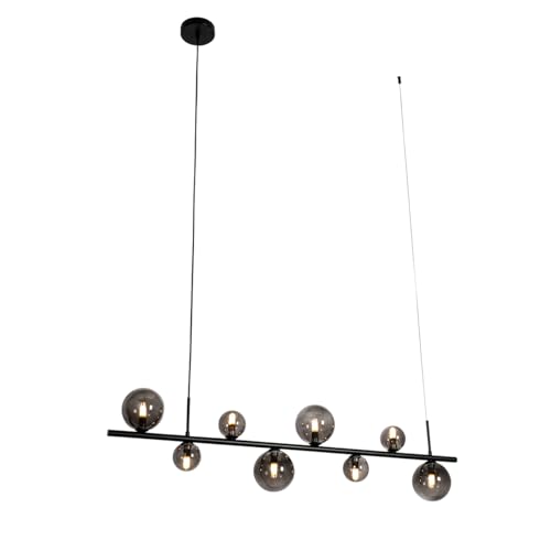 Suspension multiples Monaco à 8 lumières de 110 cm gris pour un salon design
