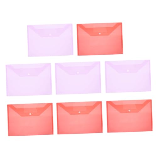 Parliky 8個 透明スナップボタン付きファイルバッグ 書類整理用防水ドキュメントポケット 軽量持ち運び便利 資料収納に