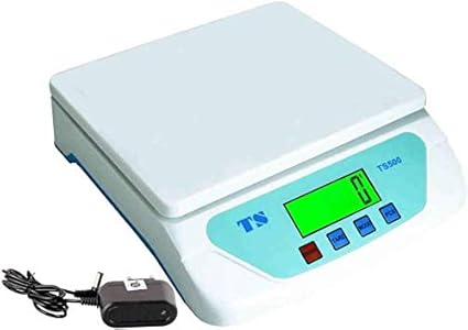 Shecom TS-500 1 GM to 30 KG Weighing Scale with Charging Adaptor??(White)