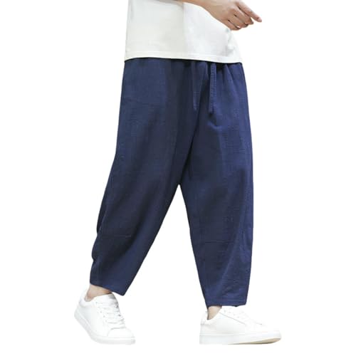 Pantalon décontracté d'été fin en coton et lin pour vos sorties en ville