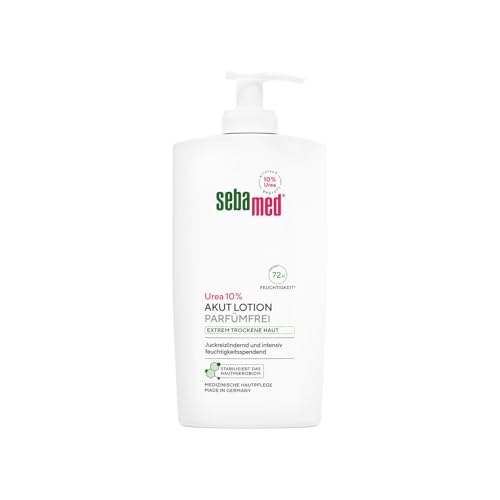 Sebamed Urea 10% Akut Lotion Parfümfrei extrem trockene Haut 400 ml spendet 72 Stunden Feuchtigkeit juckreizlindernd und intensiv feuchtigkeitsspendend mit hygienischen Spender
