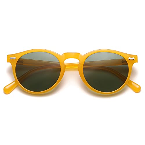 Image of Vintage Polarized Sunglasses for Men Women Round Retro Classic Fashion Eyewear UV400 Protection Sun Glasses