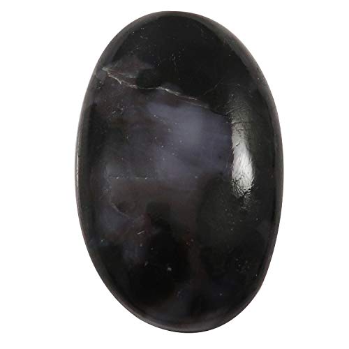 Cabochon ovale en jaspe naturel de 30,35 carats Gabbro Na10 à base plate pour sertissage