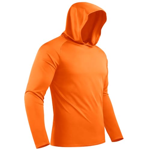 Image of Hoodies for Men UPF 50+ Sun Protection Fishing Shirts Long Sleeve Lightweight Rash Guard Shirt UV SPF Sweatshirt