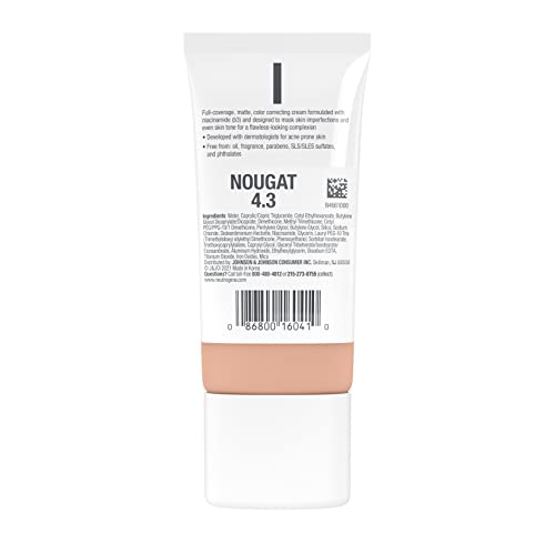 Neutrogena Creme CC fosco sem falhas com cobertura transparente, cobertura total de cor corretora cr