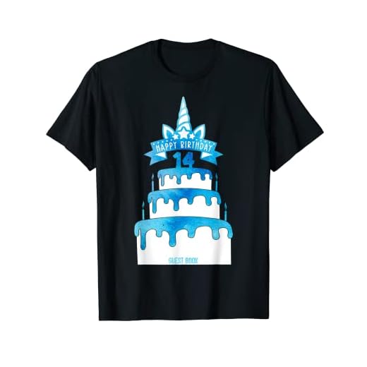 14 AÑOS DE INVITADOS UNORNO LIBRO DE INVITADOS 14º DÍA DE NACIMIENTO Camiseta