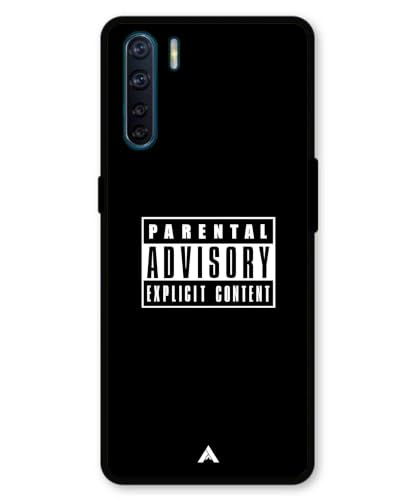 Image of Premium Explicit Case for Oppo F15 Soft-Touch Metal TPU Back Cover, Shockproof, Designer, Aesthetic Mobile Phone Case (Glossy Finish)
