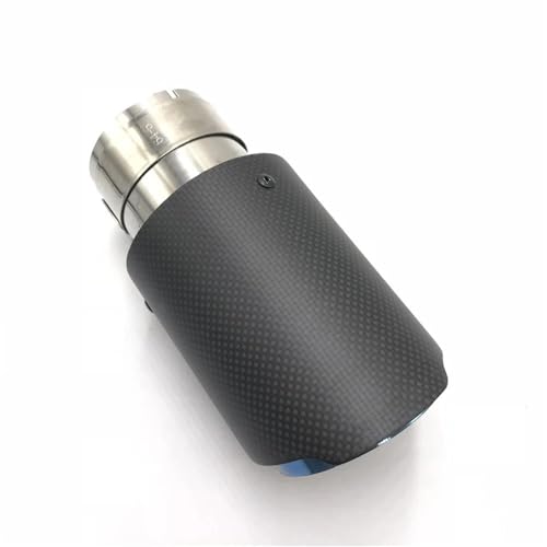 Embout de silencieux carbone mat bleu pour remplacer une sortie usée 67mm