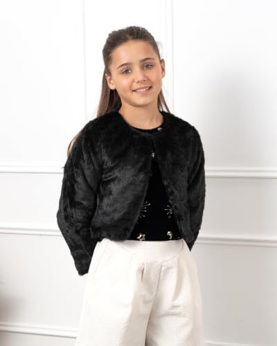 Image of BOLEROSE Girls Faux Fur Bolero Jacket