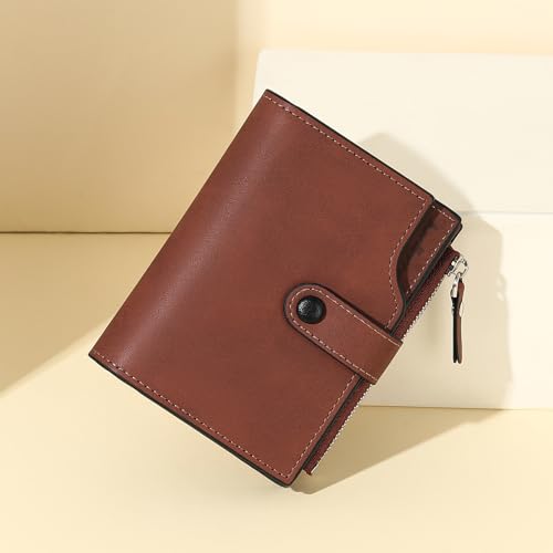 Image of Wallet for Men Large Capacity Leather RFID Blocking Trifold Wallet with 2 ID Windows and 15 Card Holders