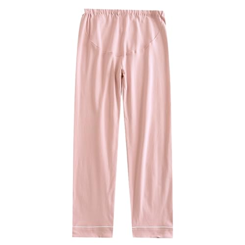 OIUHJN Pantalones de pijama para mujeres embarazadas algodón algodón lana primavera y otoño ropa exterior holgada ajustable talla grande cintura alta ropa de bebé pantalones anchos mujer negro