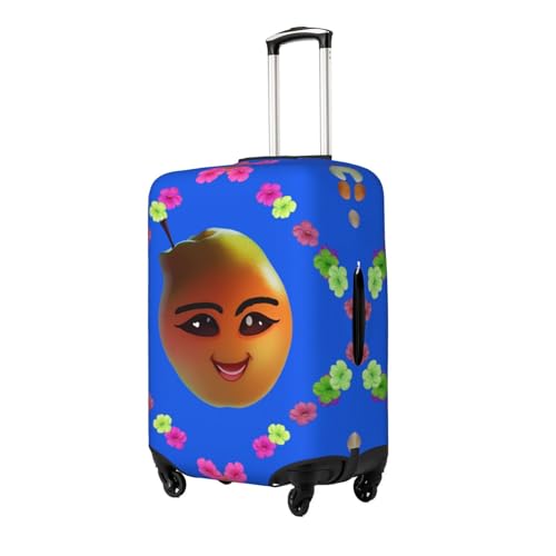 Luggage Suitcase Cover Protector, Printed Smiley Yellow Pear Luggage Covers for Suitcase, Baggage Covers Fits 18-32 Inch Luggage2