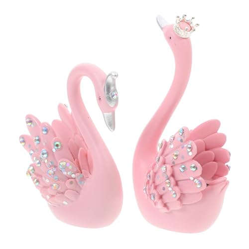 TINEASUR 2piezas Adornos De Cisne Para Salpicadero Decoración Interior Del Coche Accesorios Bonitos