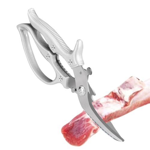Tijeras de cocina - Acero inoxidable, lavable en lavavajillas, tijera de cocina y aves de corral, para carne de pollo y verduras, pescado hueso en casa, tratamiento de cocina barbacoa ensalada