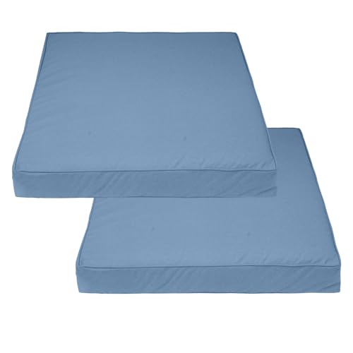 Covers & All Square Outdoor Cushion Covers for Patio Furniture Sets, Water, Tear & UV Resistant Polyester Cushion Slipcover with Zippers (Pack of 2) (16