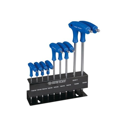 Zestaw kluczy Torx z uchwytem L T10-T50 na stojaku