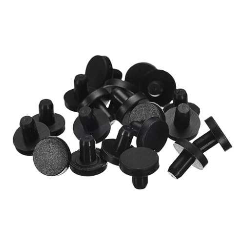 QUARKZMAN 20 Piezas de Tapones de Goma Negra, Tapones Impermeables J5 para Agujeros de 4.5-5mm/0.18-0.2'