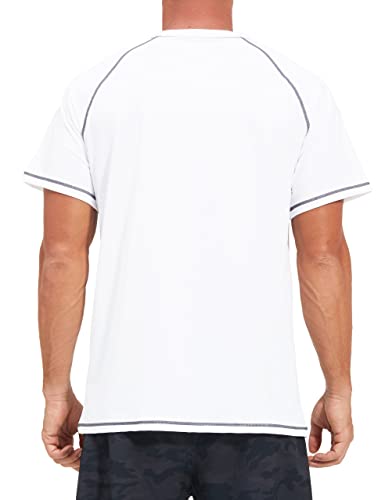 Image of Men's Swim Shirts Rash Guard UPF 50+ UV Sun Protection T-Shirt Quick Dry Fishing Beach T Shirts