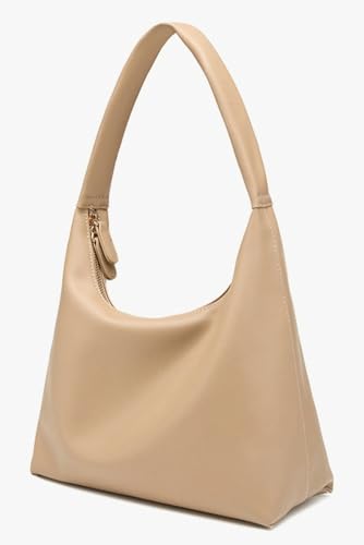 Slouchy PU Leather Hobo Bags Women Trendy Satchel Underarm Shoulder Bag Crossbody Purse College Travel Tote Handbag 20254