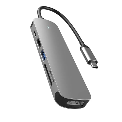 Répartiteur USB de qualité premium en alliage d'aluminium avec Gigabit RJ45